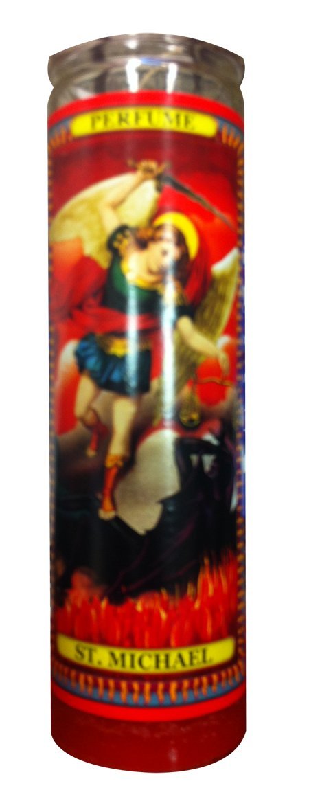 Star Candle Prayer Candle, 8in - Saint Michael
