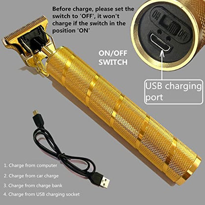 Cutting Edge Trimmer Hanging T-Blade 5Pc Rechargeable Gold