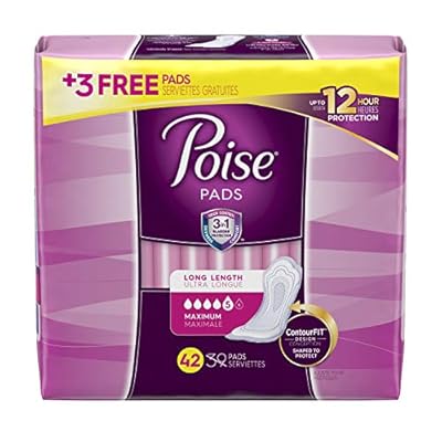 POISE MAXIMUM REG LENGTH PADS 2X48CT