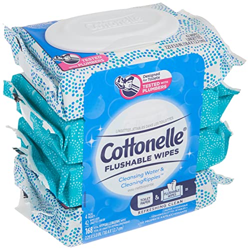 Cottonelle Flushable Wet Wipes, 14 count