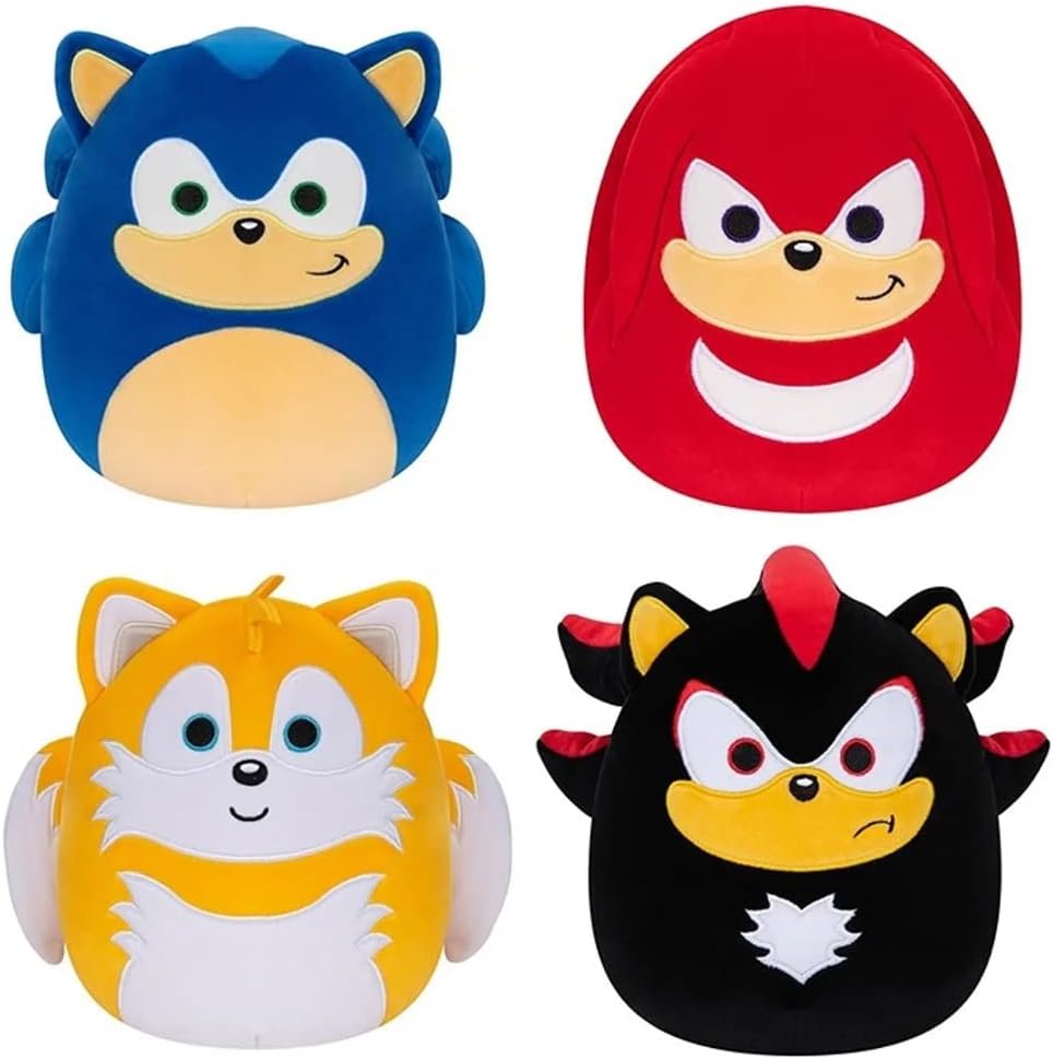 License 2 Play Squishmallows 8 Inch Sega Sonic and Knuckles Plush, Assorted