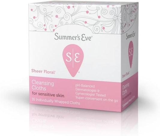 SUMMERS EVE CLEANSING CLOTH FLORAL 16CT