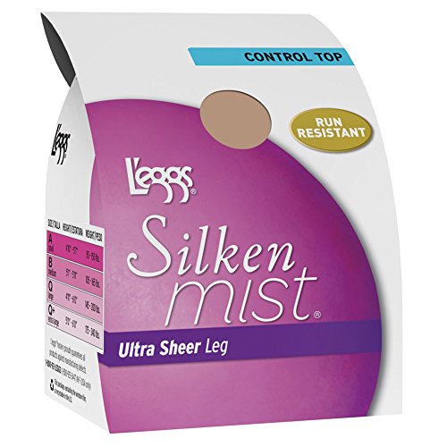 L'eggs Silken Mist Silky Sheer Control Top Sheer Toe - Sun Beige, Size B