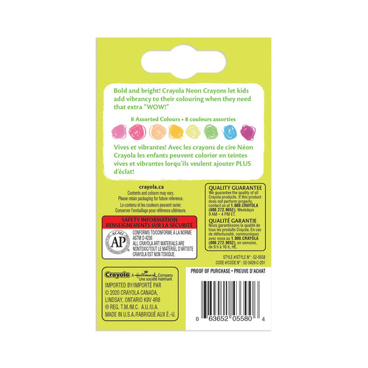 Crayola Neon Crayons, 24 count