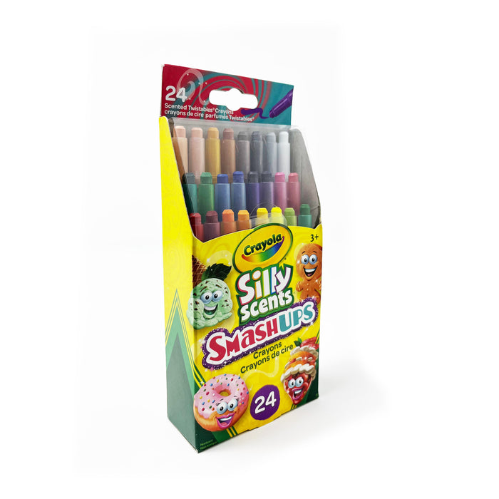 Crayola Silly Scents Smash Ups Mini Twistables Scented Crayons, 24 cout