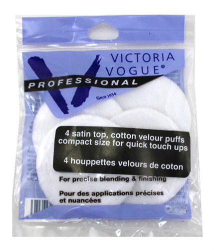 Victoria Vogue #449 Satin Top Cotton Velour Puffs 4 Count