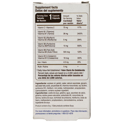 Bedoyecta Multivitamin Supplement Capsules with B12 and Folic Acid, 30 Count