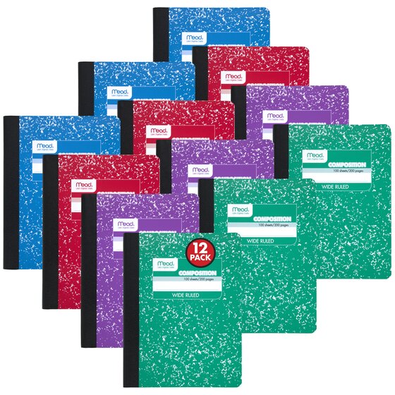 Mead Square Deal Color Memo Book, Narrow Ruled, 80 Sheets, 4 1/2" x 3 1/4", Assorted Colors