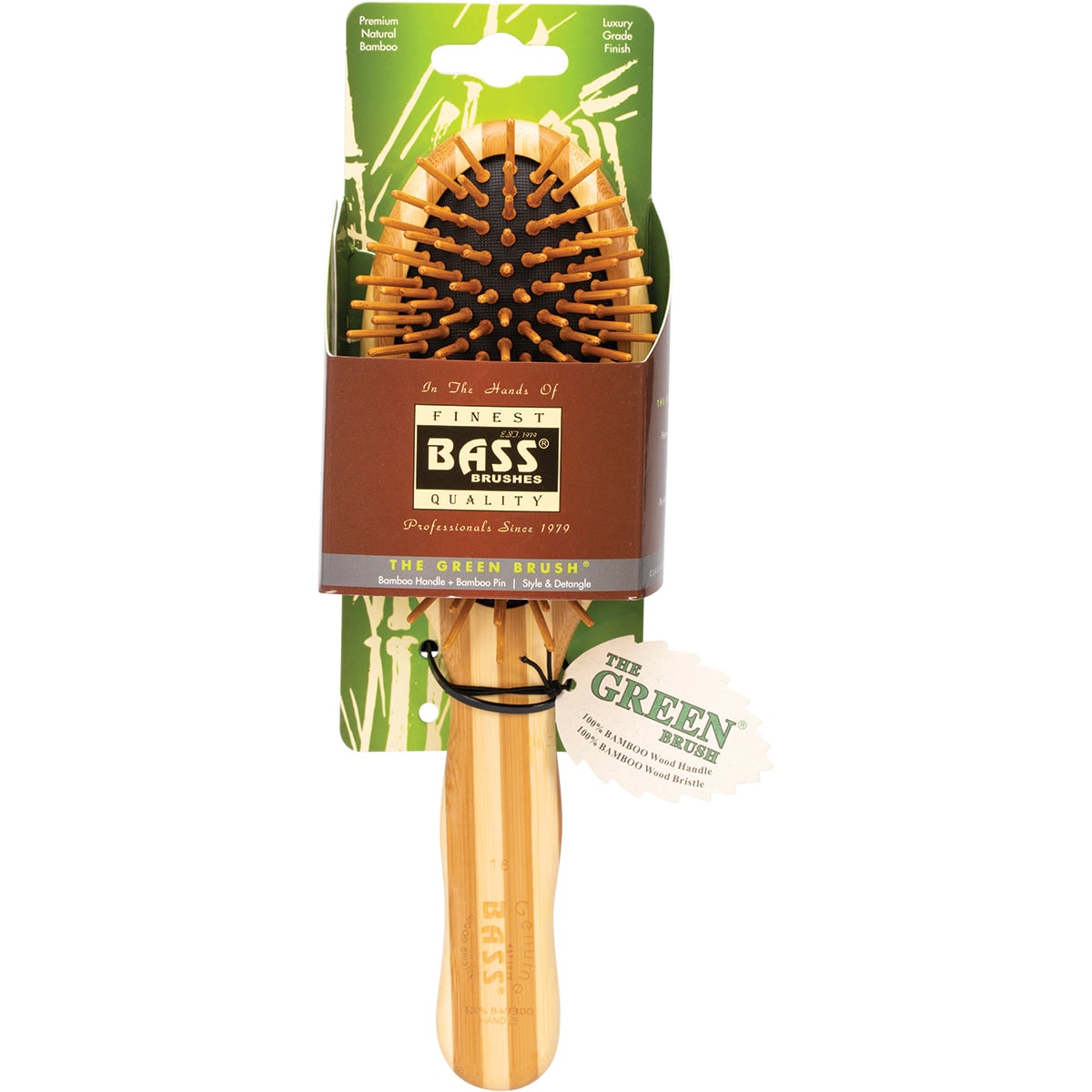 BASS Brushes BIO-FLEX Detangler Hair Brush, Large Oval - Assorted