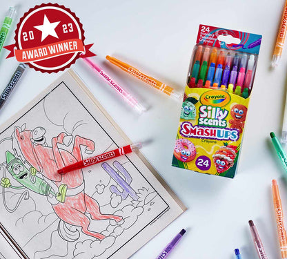 Crayola Silly Scents Smash Ups Mini Twistables Scented Crayons, 24 cout