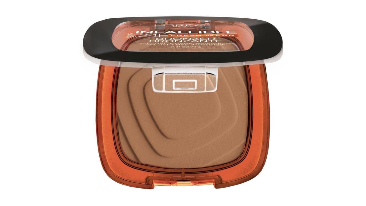 L'ORÉAL PARIS Infallible Up to 24H Fresh Wear Soft Matte Bronzer, 350 Medium, 0.31 oz