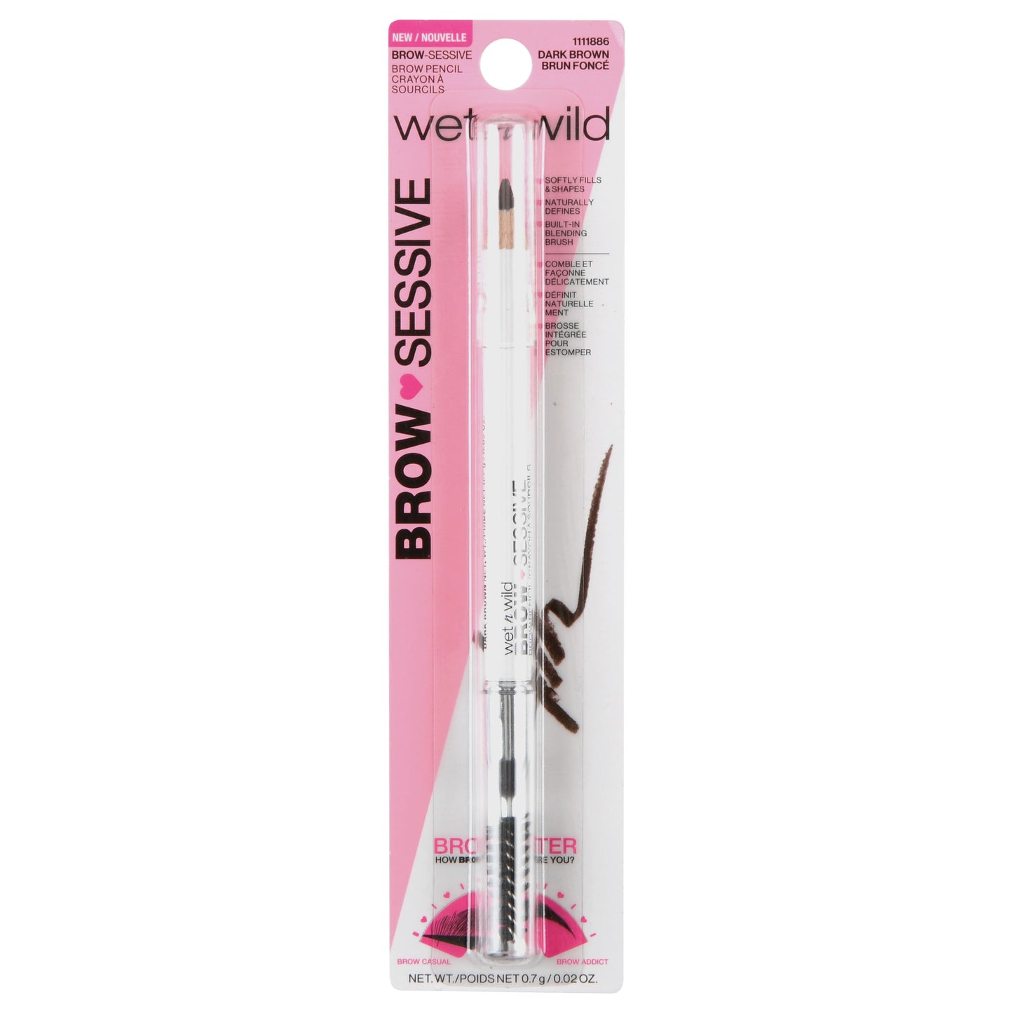 wet n wild Brow-Sessive Brow Pencil - Dark Brown