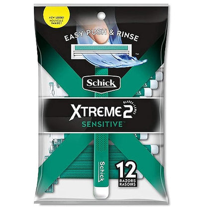 Schick Mens Xtreme2 Razor Sensitive Disposable 2 Count