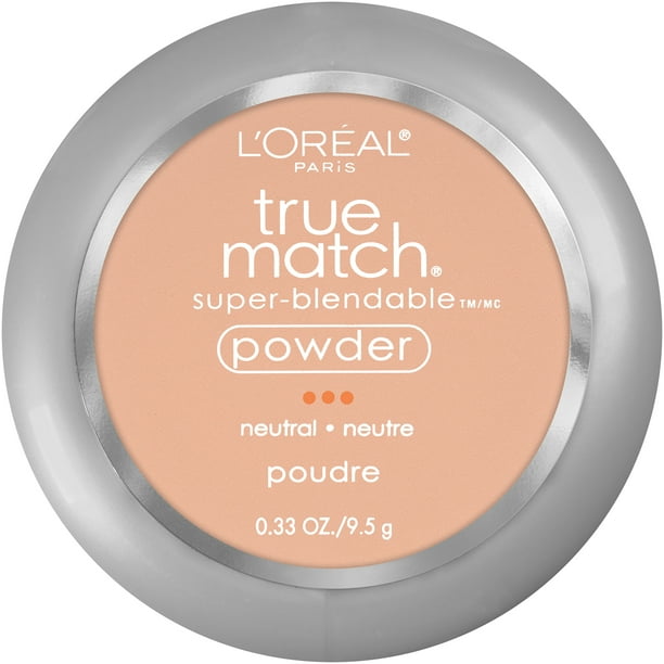 L'ORÉAL PARIS True Match Super-Blendable Oil Free Makeup Powder, W1 Fair, 0.33 oz.