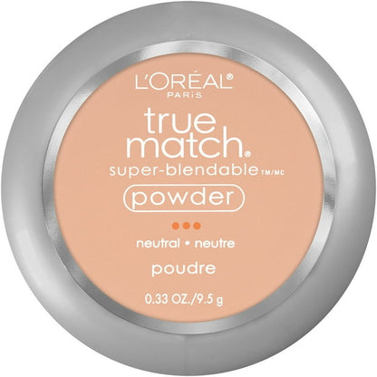L'ORÉAL PARIS True Match Super-Blendable Oil Free Makeup Powder, N1 Light, 0.33 oz.