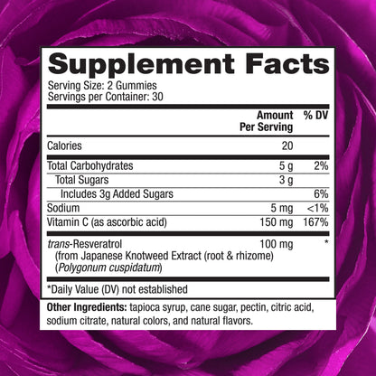 RESERVEAGE NUTRITION RESVERATROL GUMMIES