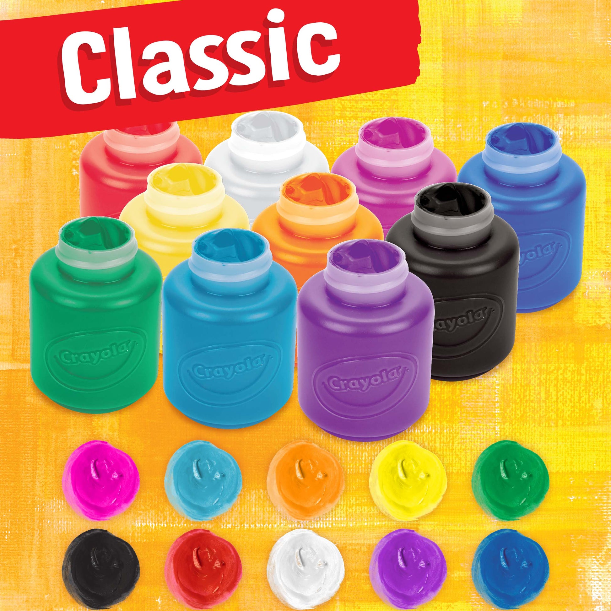 Crayola Classic Washable Project Paint, 6 count
