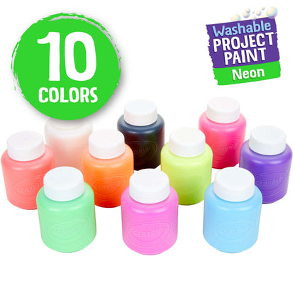 Crayola Washable Neon Paint, 10 count