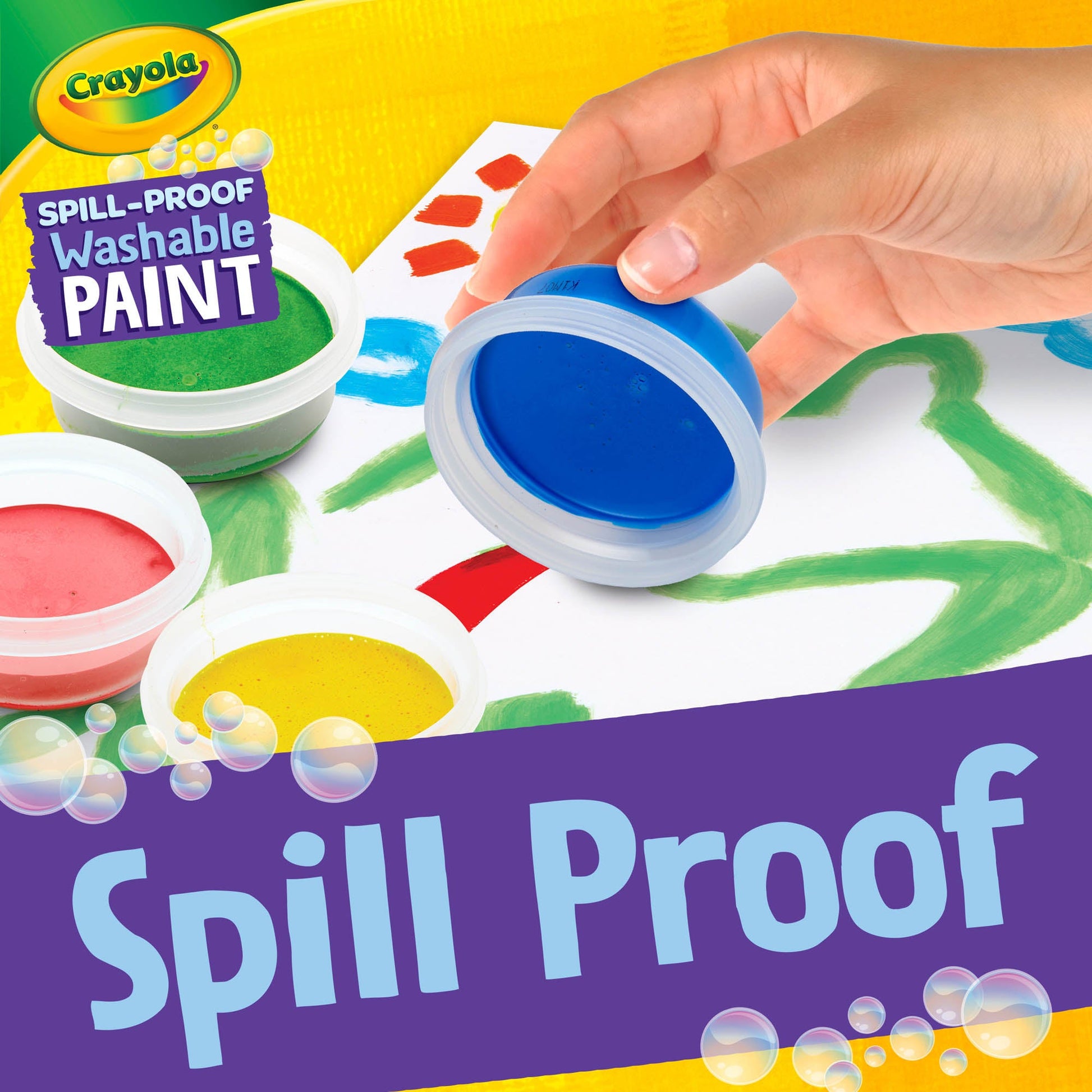 Crayola Spill Proof Washable Paint, 5 count