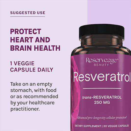 RESERVEAGE NUTRITION SUPP,RESVERATROL,250 MG