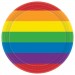 RAINBOW BDAY 7IN PLATES 8CT