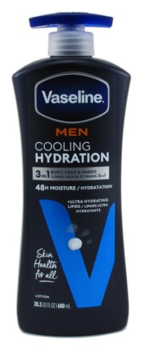 Vaseline Mens Lotion 3-In-1 Cooling Hydration 48Hr 20.3oz