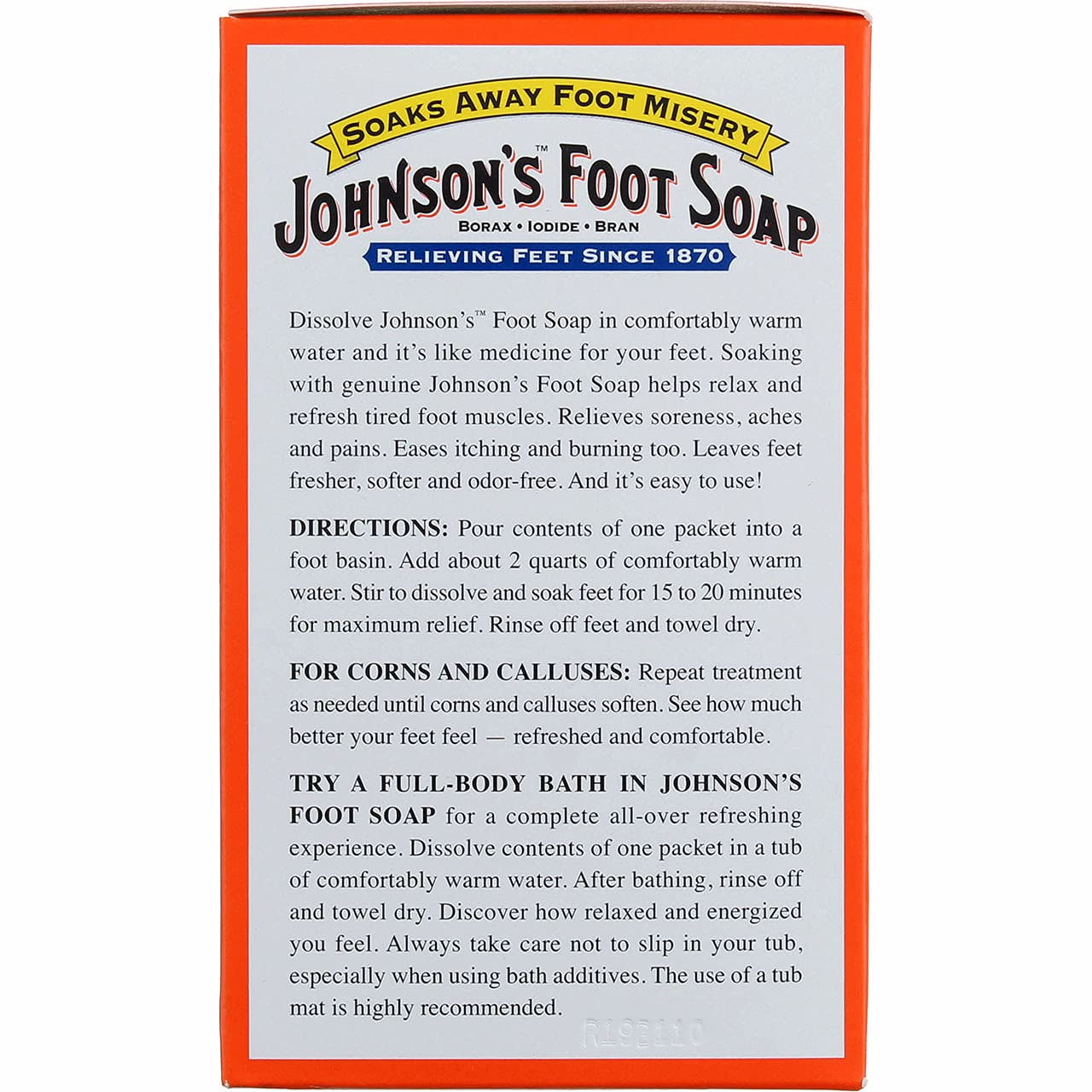 JOHNSON'S FOOT SOAP POWDER 8CT