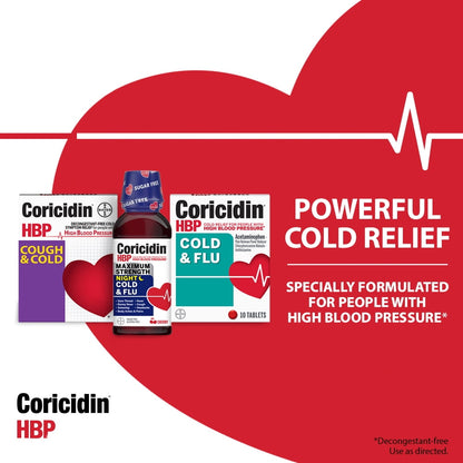 CORICIDIN HBP COLD FLU TABLET 20CT