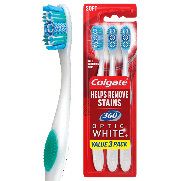 COLGATE 360 ADV OPTIC WHITE SOFT T/B 2CT