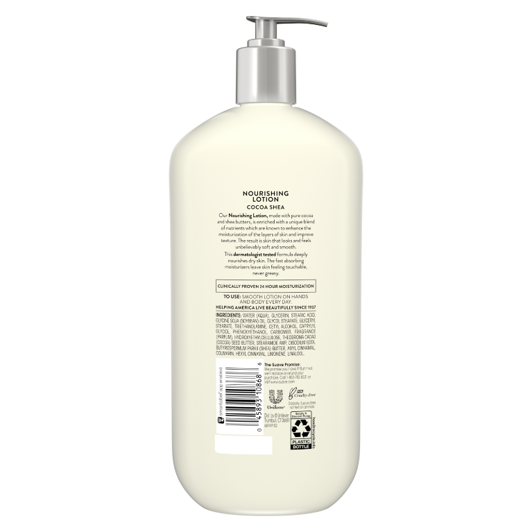 Suave Skin Lotion 18oz Pump Cocoa Shea Nourishing