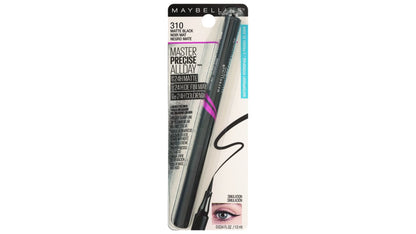 MAYBELLINE New York Master Precise All Day Liquid Eyeliner Makeup, 310 Matte Black, 0.034 oz