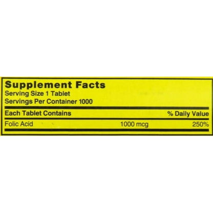 FOLIC ACID TB 1MG 1000