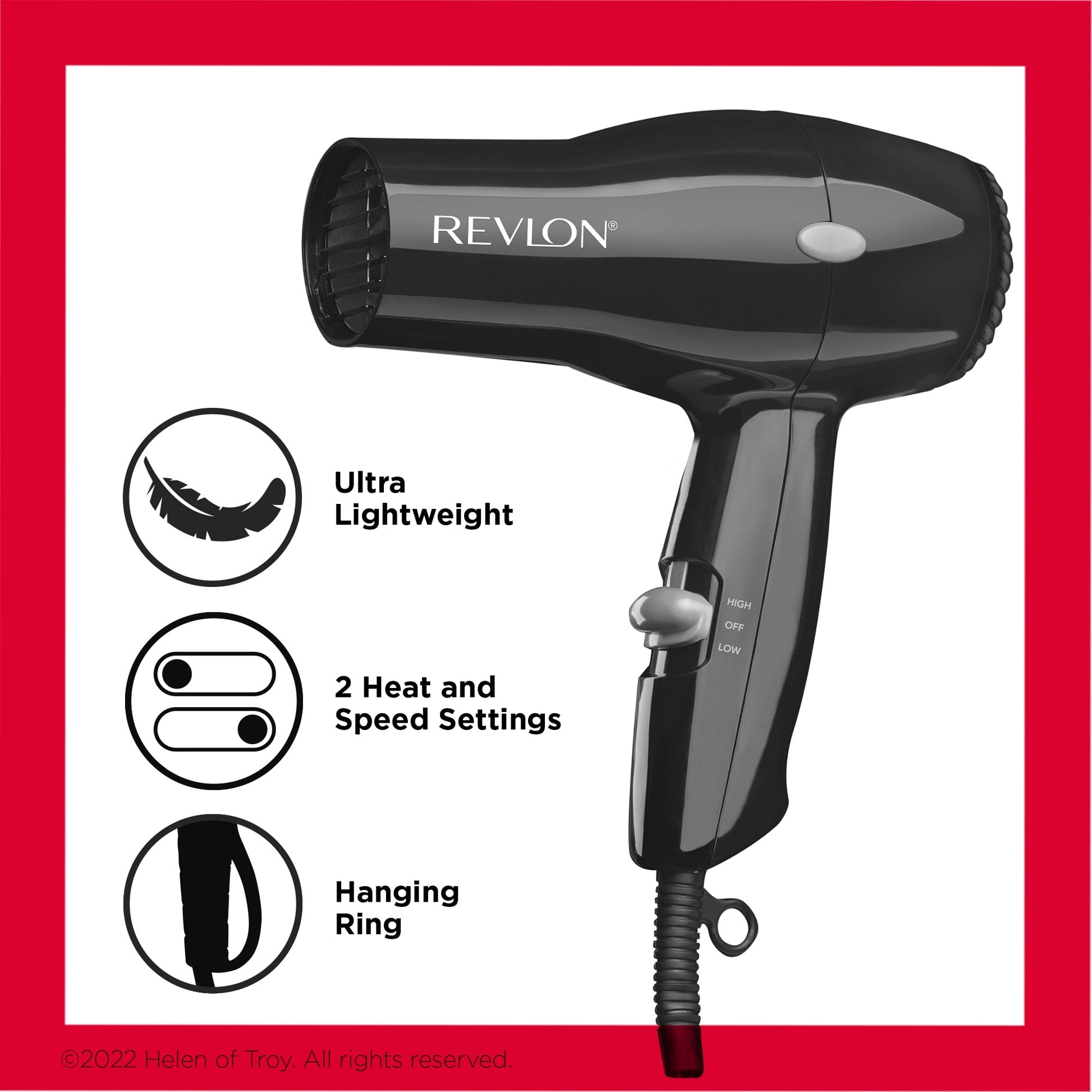 REVLON Compact Hair Dryer - Yellow, 1875 Watts