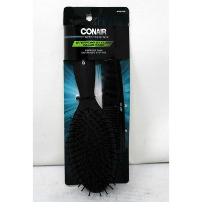 CONAIR For Men Everyday Styling Brush and Comb Value Pack