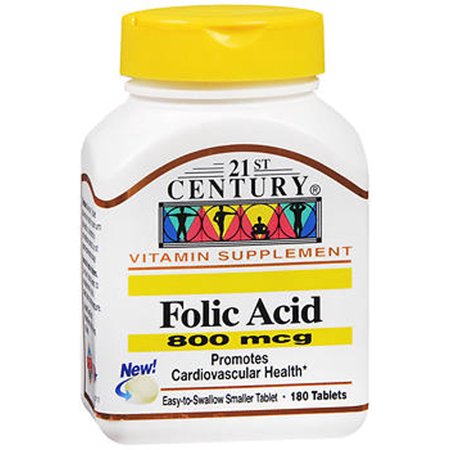 FOLIC ACID 800MCG TAB 180CT 21ST CENT