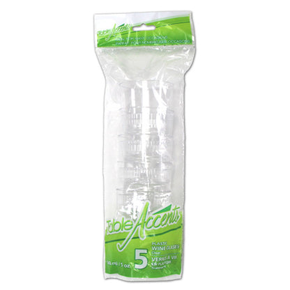 SENSATIONS 5 oz Plastic Wine Glasses, 6 count