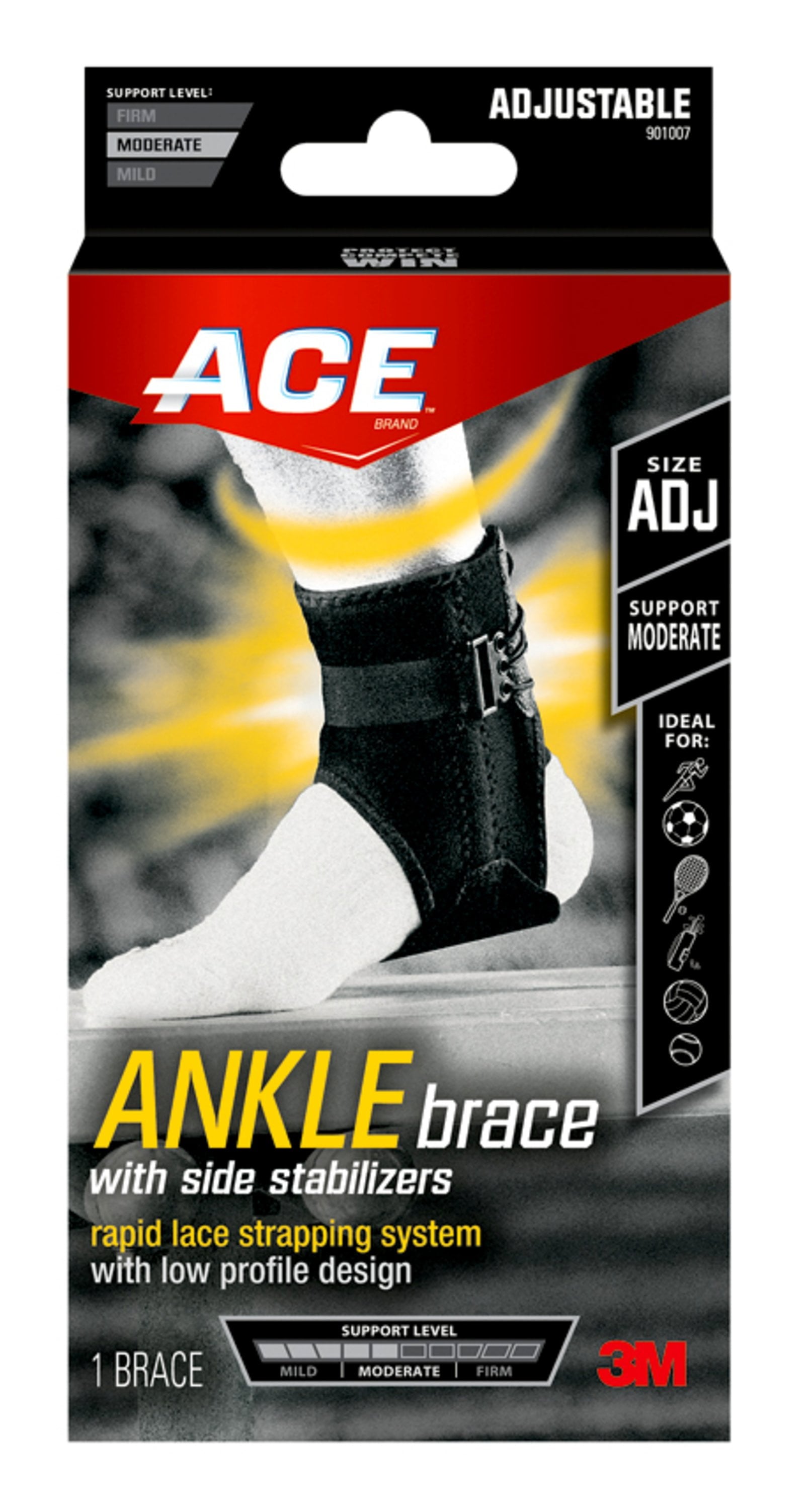ACE ANKLE BRACE W/SIDE STABILIZER