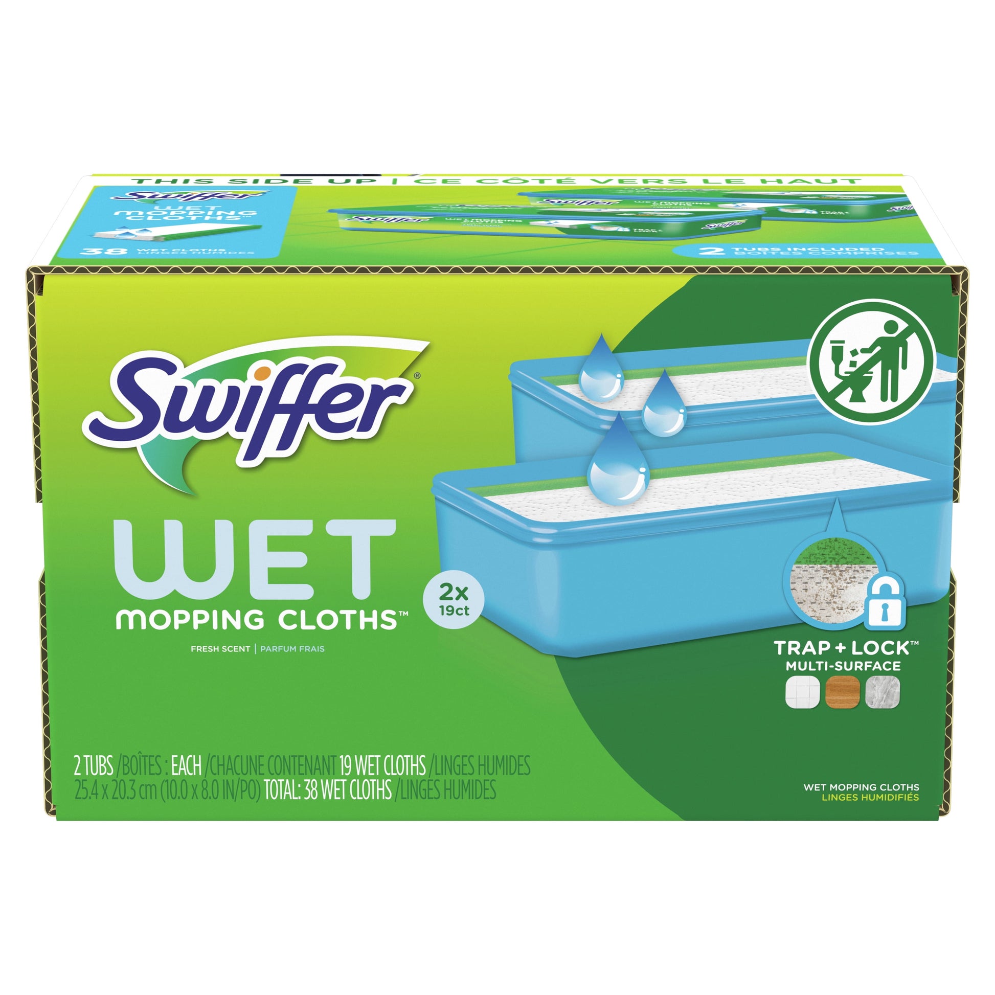 SWIFFER WET MOPPING CLOTH FRESH PAD 12CT