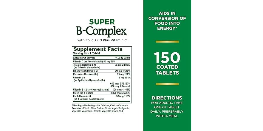 SUPER B COMPLEX W/C TAB 150CT NAT BOUNTY