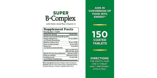 SUPER B COMPLEX W/C TAB 150CT NAT BOUNTY