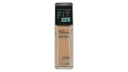 MAYBELLINE New York Fit Me Matte + Poreless Foundation Makeup, 105 Fair Ivory, 1 oz