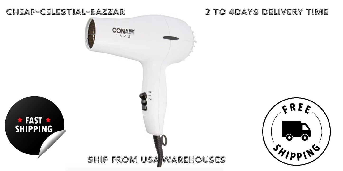 CONAIR 1875 Watt Mid-Size Styler Hair Dryer - White