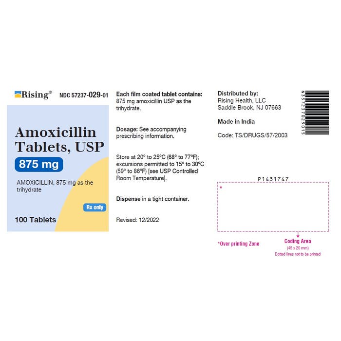 AMOXICILLIN TB 875MG 20 CPLT