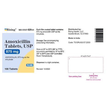 AMOXICILLIN TB 875MG 20 CPLT