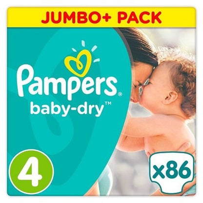 PAMPERS BABY DRY SIZE 4 JUMBO PK 4X28CT