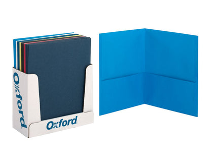 Leatherette Two Pocket Portfolio, Fasteners, Assorted Colors, 50 per PDQ