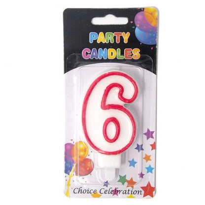 CANDLE DLX NUMERL BDAY #6