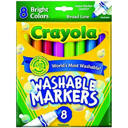 CRAYOLA MARKERS 8 WASHBL BDL