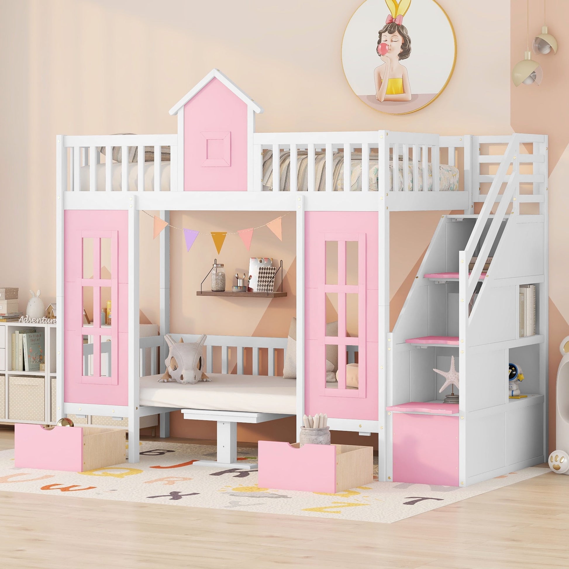 PLAY AND STORAGE DESK WOODEN