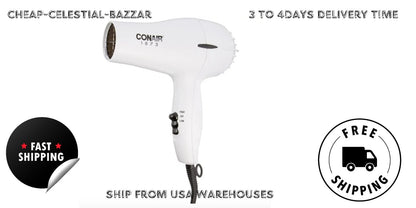 CONAIR 1875 Watt Ionic Turbo Full-Size Hair Dryer - Black